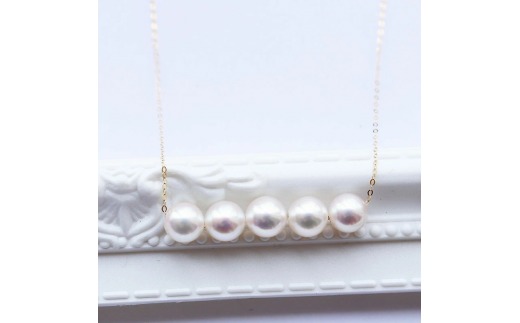 真珠 6～7mm ネックレス アクセサリー パール K18 伊勢志摩 志摩 ギフト アコヤ真珠 母の日 ホワイトデー クリスマス 入学式 卒業式 成人式 結婚式 ベビーパール / 志摩産 あこや真珠 6.0-7.0ｍｍ ５粒 K18 パールネックレス