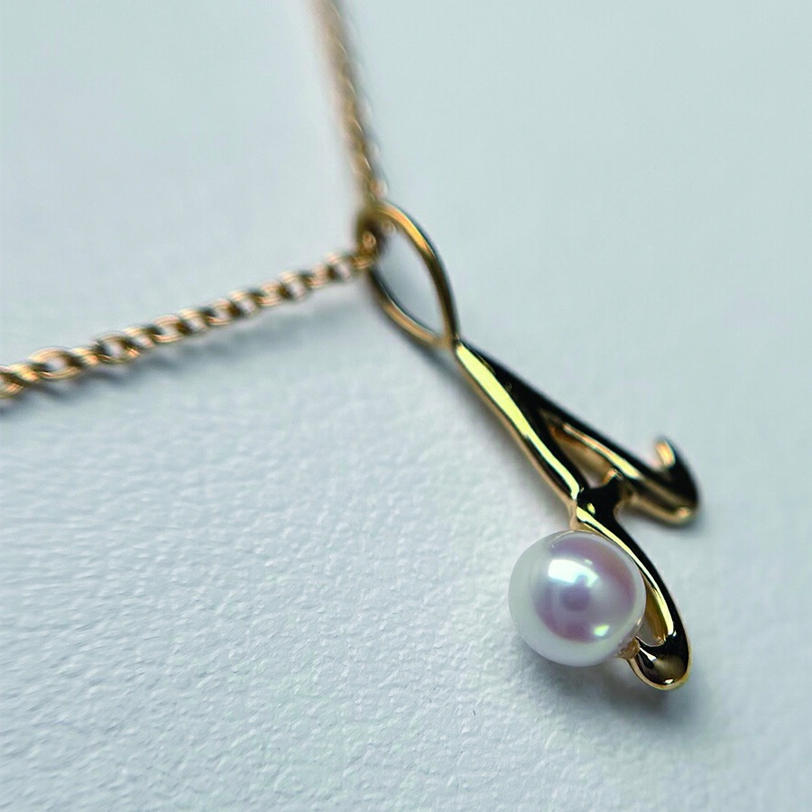 真珠 ネックレス アクセサリー ペンダント ゴールド カラー パール 3.5ミリ アコヤ真珠 伊勢 志摩 伊勢志摩 冠婚葬祭 結婚式 入学式 卒業式 レディース カジュアル / akoya 空と海のペンダント（ ゴールドカラー / C ）