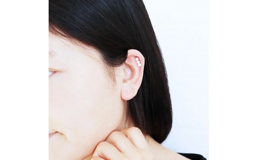 真珠 4～5mm イヤーカフ アクセサリー パール K18 伊勢志摩 志摩 ギフト アコヤ真珠 母の日 ホワイトデー クリスマス 入学式 卒業式 成人式 結婚式 ベビーパール / 志摩産 あこや真珠 4.0-5.0mm K18 イヤーカフ