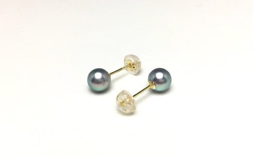 真珠 ピアス 5.0～5.5ミリ K18YG ゴールド アクセサリー パール アコヤ真珠 伊勢 志摩 伊勢志摩 英虞湾 冠婚葬祭 慶事 弔事 結婚式 入学式 卒業式 ギフト フォーマル カジュアル 誕生石 記念日 / 老舗の真珠専門店・高品質アコヤ真珠ブルーピアス5.0～5.5ミリ（K18YG）
