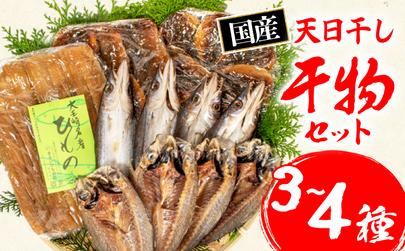 干物 3～4種 詰合せ セット 冷凍 魚介類 海鮮 旬 国産