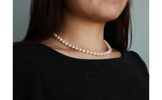真珠 アクセサリー ネックレス パール 7mm ～ 7.5mm 伊勢志摩 志摩 志摩産 ギフト 母の日 ホワイトデー クリスマス 入学式 卒業式 成人式 結婚式 記念日 誕生日 フォーマル シンプル / 志摩産 あこや真珠 ナチュラルクリーム 7-7.5ｍｍ ネックレス 42cm (金具1)