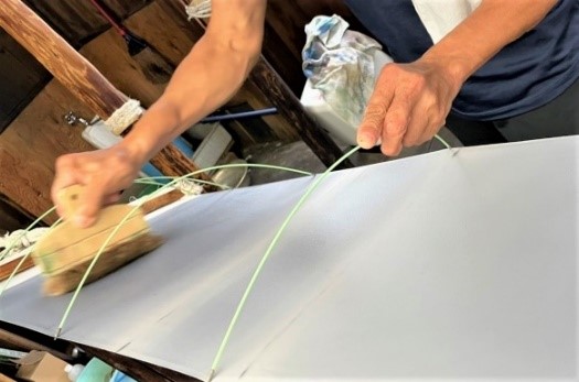  SG‐12　御山杉染め　正波段ぼかし附下（別誂え染め、別誂え仕立、胴裏、八掛付）