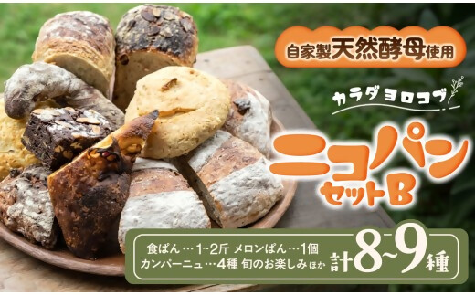 カラダヨロコブ天然酵母のニコパンセットB 天然酵母 無添加 スイーツ お菓子 ギフト お取り寄せ 無農薬 国産 健康 もっちり 詰め合わせ オーガニック 朝食 三重県多気町 NP-02