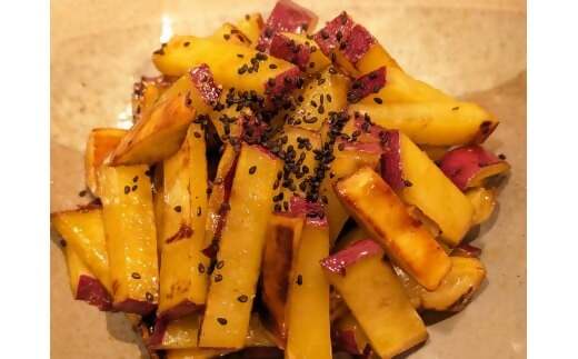 農薬・化学肥料不使用　温室効果ガス削減に貢献しながら、のどかな畑で大切に育てた　熟成　蜜芋　サツマイモ（紅はるか）４ｋｇ　S～LLサイズ混合  TFN-01