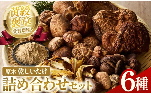 完全無農薬！ 森林栽培原木 乾しいたけ ６種 詰め合わせセット【月20個限定】 YZ-021