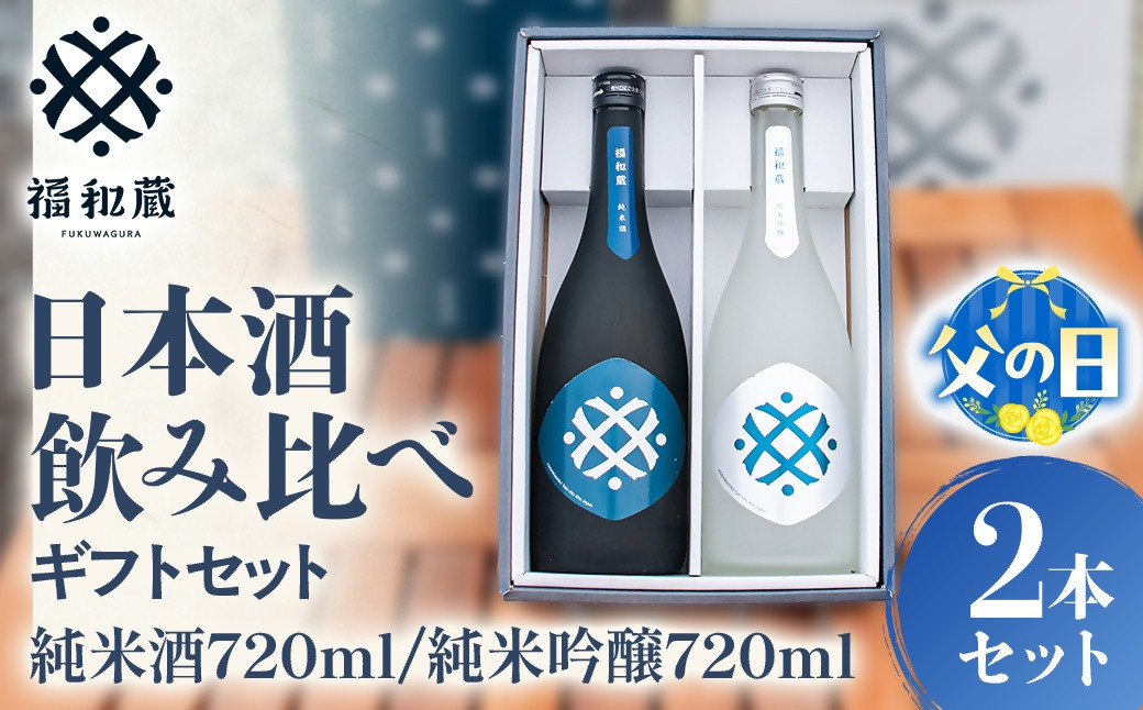 【父の日ギフト】日本酒　福和蔵　純米酒　純米吟醸の金賞セット　720ml×2本　IM-0206