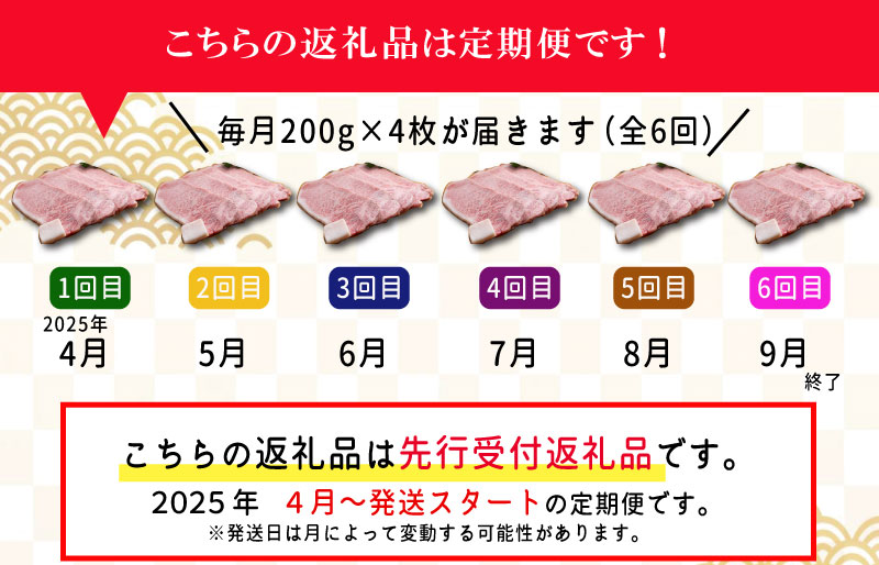 【定期便全6回】 松阪牛 特選 サーロイン ステーキ 約200g×4枚 （800g） 【受付時期・発送時期限定】 SS15