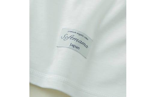 2枚仕立て　オーガニック　コットン　100%　Tシャツ　メンズ　M　半袖　白／ソフトママ　ベビー服メーカーが創る　大人　洋服　ファッション　三重県　大台町
