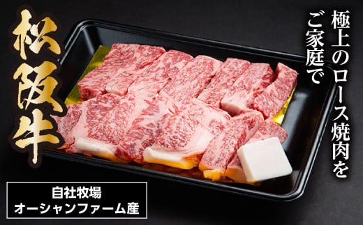 松阪牛焼肉（ロース） 500g ／ 松阪牛 冷凍 瀬古食品 JGAP認定 松阪肉 名産 お取り寄せグルメ 牛肉 お肉 肉 和牛 黒毛和牛 国産 国産牛 松阪牛 焼肉 焼肉用 ロース ブランド牛 家庭用 ギフト 贈答用 赤身 霜降り 産地直送 松阪 牛 三重県 大台町 (0032)