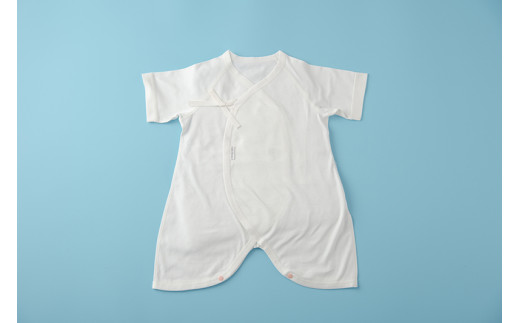 オーガニックコットン 使用 新生児用 ５点セット／ ベビー服 ソフトママ カスタマイズ可能 短肌着 コンビ肌着 肩空きミニオール ２WAYオール スタイ 各1枚 100％ オーガニック生地 ベビー 赤ちゃん ギフト 贈答 出産 お祝い 三重県 大台町 (00102)