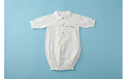 オーガニックコットン 使用 新生児用 ５点セット／ ベビー服 ソフトママ カスタマイズ可能 短肌着 コンビ肌着 肩空きミニオール ２WAYオール スタイ 各1枚 100％ オーガニック生地 ベビー 赤ちゃん ギフト 贈答 出産 お祝い 三重県 大台町 (00102)