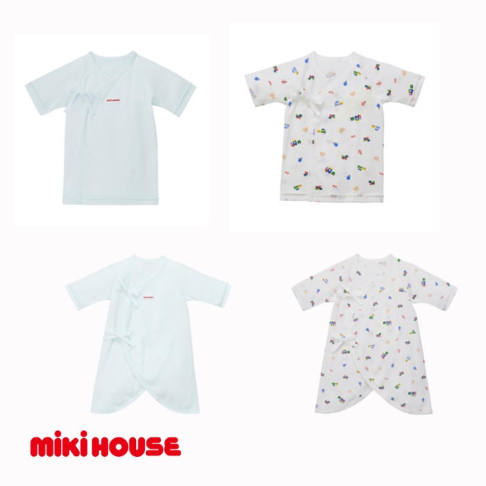 ミキハウス ピュアベールフライス肌着セット（ブルー） / ピュアベール フライス素材 肌着 セット 吸水性 耐久性 日本製 抗菌抗ウイルス加工 ギフト 贈答用 三重県 大台町 (428)