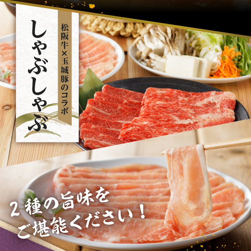 玉城町産 松阪牛・玉城豚 しゃぶしゃぶ用(赤身) 600g