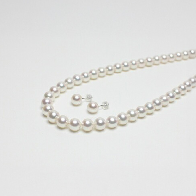真珠 ネックレス ピアス セット 8.5-9.0mm pt900 大粒 アコヤ真珠 アクセサリー ファッション ジュエリー akoya パール 高級 プレゼント 贈り物 贈答品 お祝い 誕生日 記念日 冠婚葬祭 結婚式 国産 三重県 伊勢 志摩 南伊勢町 100万円 以下 百万円 以下 1000000円 以下 / パールハヤシ 大粒 8.5-9ミリ アコヤ真珠 ネックレス＆ピアスセット