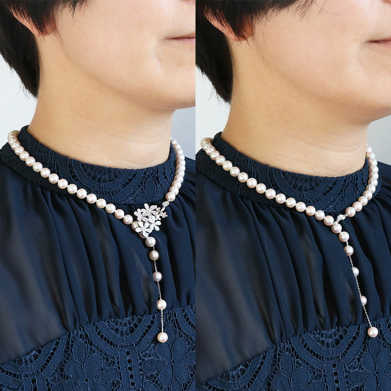 真珠 プリンセスネックレス あこや 7mm〜7.5mm シルバー アコヤ真珠 アクセサリー ファッション ジュエリー akoya パール フォーマル カジュアル プレゼント ギフト 贈り物 贈答品 お祝い 誕生日 記念日 冠婚葬祭 慶事 弔事 結婚式 卒業式 入学式 国産 三重県 伊勢 志摩 南伊勢町