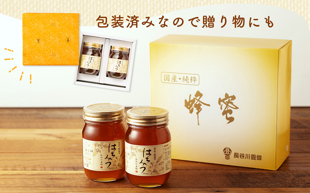 国産 はちみつ 百花蜜 500g×2本入り セット ／ 長谷川養蜂 1kg 非加熱 瓶 希少 純粋はちみつ ハチミツ 蜂蜜 ハニー 三重県 南伊勢町