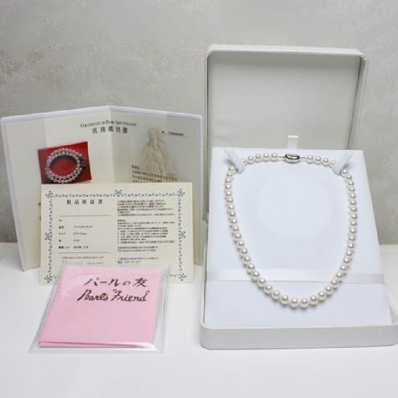 真珠 ネックレス 7.5-8.0mm アコヤ真珠 アクセサリー ファッション ジュエリー akoya パール フォーマル カジュアル プレゼント ギフト 贈り物 贈答品 お祝い 誕生日 記念日 冠婚葬祭 慶事 弔事 結婚式 卒業式 入学式 国産 三重県 伊勢 志摩 南伊勢町 / パールハヤシ 7.5-8ミリ アコヤ真珠 ネックレス