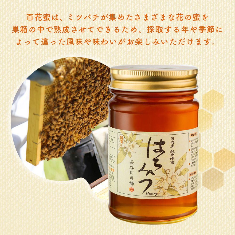 国産 はちみつ 百花蜜 420g 長谷川養蜂 希少 ハチミツ 蜂蜜 ハニー honey 純粋はちみつ 養蜂 純はちみつ 天然はちみつ 蜜 ヨーグルト 朝食 瓶 防災 備蓄 保存食 三重県 南伊勢町 伊勢 志摩 8000円 8千円