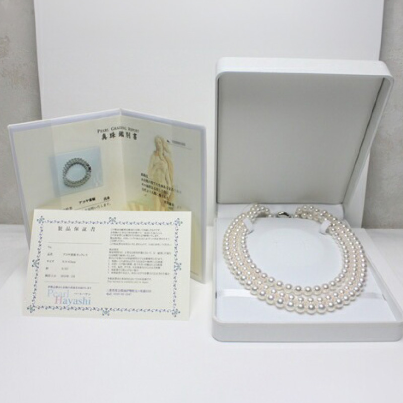 8-8.5ミリ　アコヤ真珠　ロングネックレス　「ロープ」／パール　真珠　南伊勢町　パールハヤシ　三重県　伊勢志摩