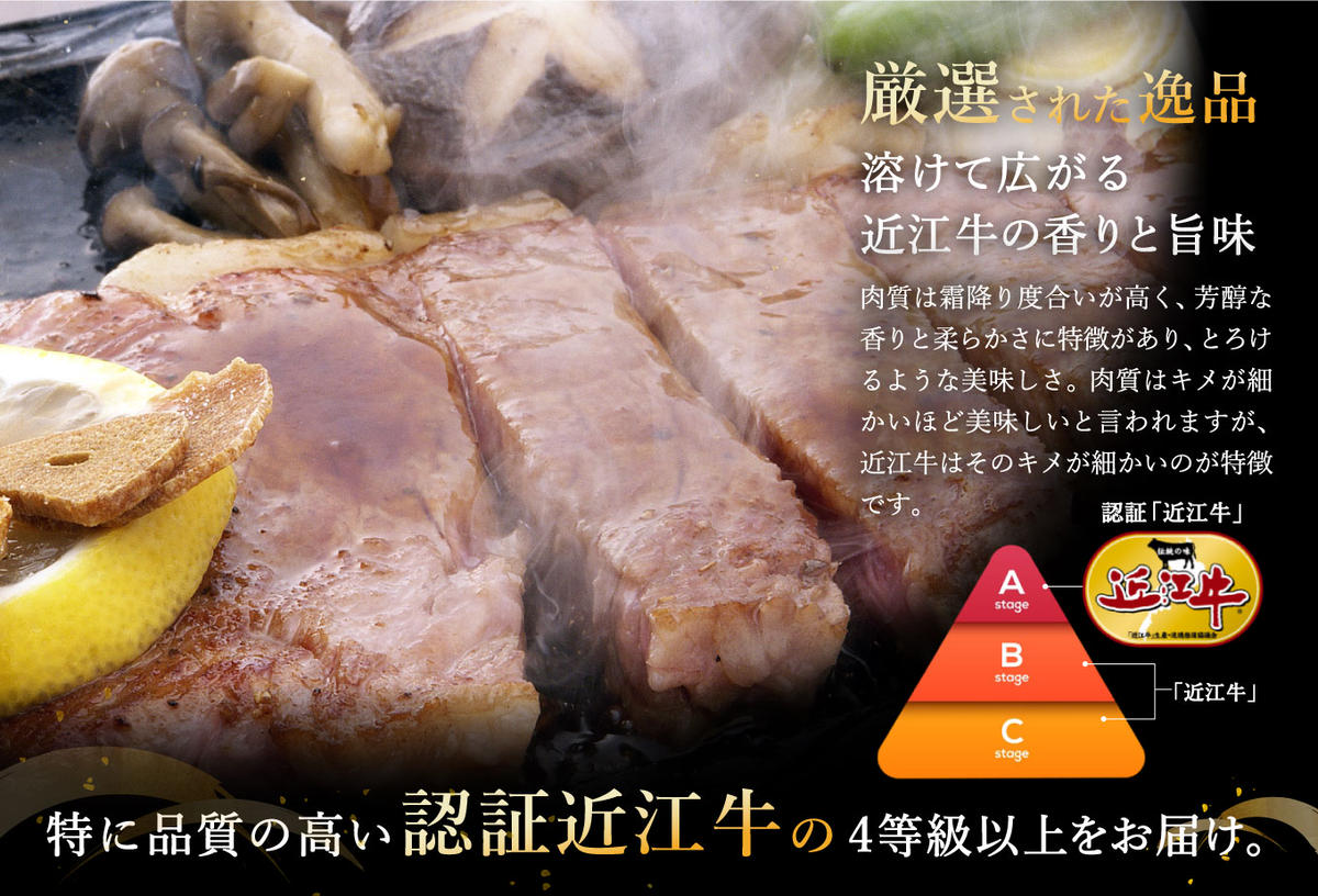 【４等級以上の未経産牝牛限定】近江牛サーロインステーキ【600ｇ（200ｇ×3枚）】【AF04W】