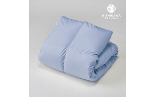 【nishikawa/西川】羽毛ふとん/ジーリンホワイトグースダウン 90％ /シングル/配色ブルー【P263W】