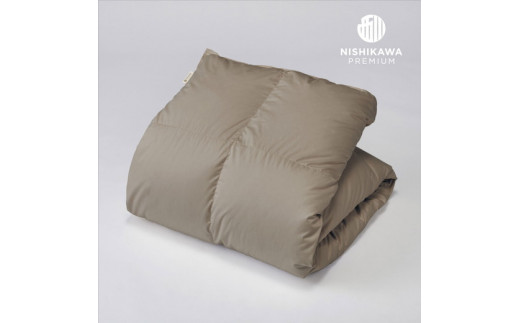【nishikawa/西川】羽毛ふとん/ポーリッシュホワイトグースダウン90％/シングル/配色グレー【P266W】