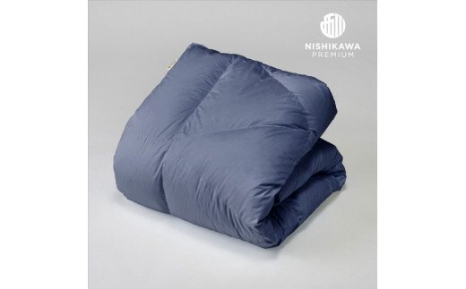 【nishikawa/西川】羽毛ふとん/ポーリッシュホワイトグースダウン95％/シングル/配色ブルー【P269W】