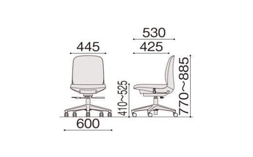 イトーキ『トルテＵ』5本脚 ナイロン双輪キャスタータイプ フレーム：エクリュベージュ（ KJ-340CF-H9F6F）【EI030W1】