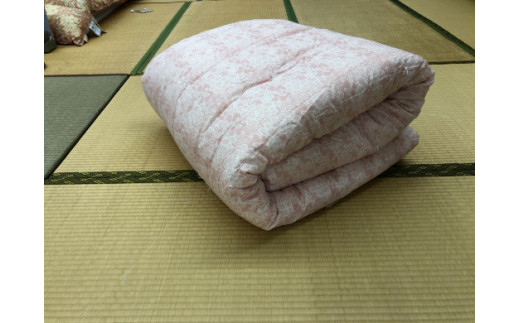もめん綿入り（コットン100％）　肌掛け布団　二重ガーゼタイプ（ローズピンク）【CW105W】