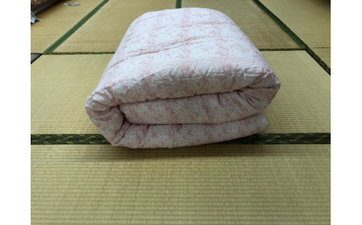 もめん綿入り（コットン100％）　肌掛け布団　二重ガーゼタイプ（ローズピンク）【CW105W】