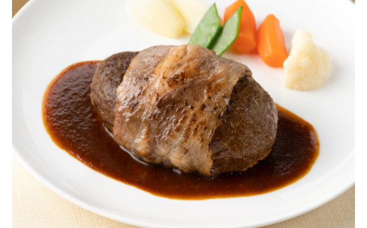 【カネ吉山本】近江牛包みハンバーグ　150g×4ヶ（デミグラスソース付き）【Y115W】