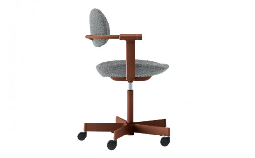 イトーキ バーテブラ03 （vertebra03）ワークチェア【 お客様組立品 ( かんたん組立 ) /   5本脚 本体：チェスナットブラウン CD張地：グレーC 抵抗付ウレタン双輪キャスター / 柴田文江氏デザイン / 日本製 】  オフィスチェア デスクチェア ダイニングチェア KG825CDM1F2C5CF (KG825CDM1F2C5C)【EI079W】
