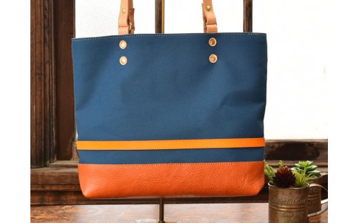 ハンドメイド　八幡帆布鞄トートバッグ・名入れ可能　Mサイズ【CC01W】
