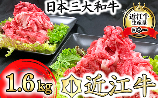 近江牛　切り落とし【1.6kg（800ｇ×2パック）】【K036W】