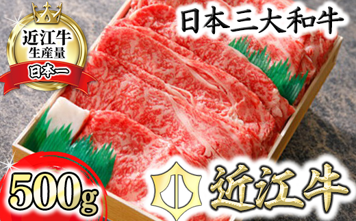 【年内発送】【4等級以上】極上近江牛すきしゃぶ用（ロース・肩ロース）【 500g】【AG03W】