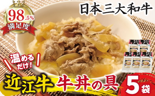 【総本家肉のあさの】近江牛丼の具【650ｇ（130ｇ×5個）】【AE09W1】