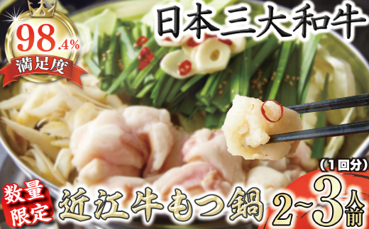 数量限定近江牛ホルモン　ホルモン屋が作った本気のもつ鍋セット　1回分　2～3人前　【FO28W】