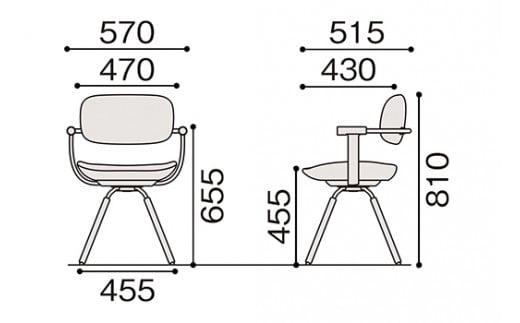 イトーキ バーテブラ03 （vertebra03）ワークチェア【 お客様組立品 ( かんたん組立 ) /   4本脚 回転 木タイプ/オークダーク CD張地：C5/グレーC 本体：T1/ブラックT / 柴田文江氏デザイン / 日本製 】  オフィスチェア デスクチェア ダイニングチェア KG-899CD-T1C5CF (KG-899CD-T1C5C)【EI118W】