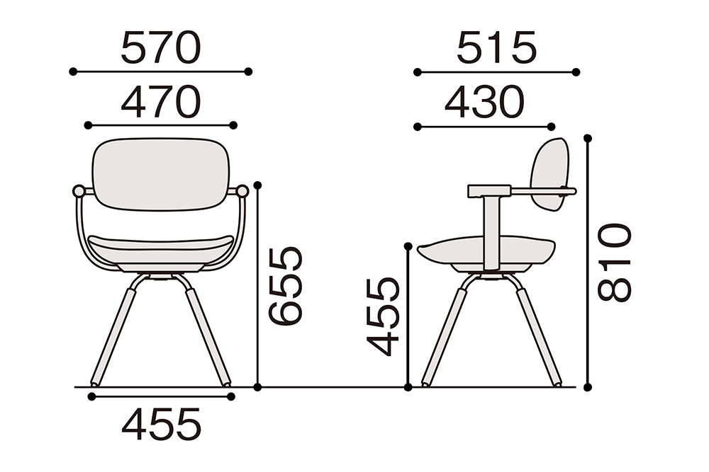 イトーキ バーテブラ03 （vertebra03）ワークチェア【 お客様組立品 ( かんたん組立 ) /   4本脚 回転 木タイプ/オークダーク CD張地：L2/ダークオリーブ 本体：T1/ブラックT / 柴田文江氏デザイン / 日本製 】  オフィスチェア デスクチェア ダイニングチェア KG-899CD-T1L2CF (KG-899CD-T1L2C)【EI121W】