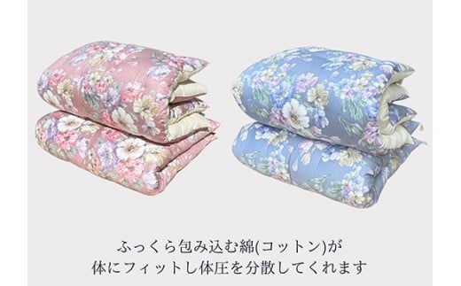 ふとん打ち直し（シングルサイズ）　オルレアン柄　やわらかい生地　２枚組【CW130W】