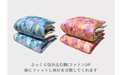 ふとん打ち直し（シングルサイズ）　洋柄・さくらリズム柄　2枚組【CW131W】