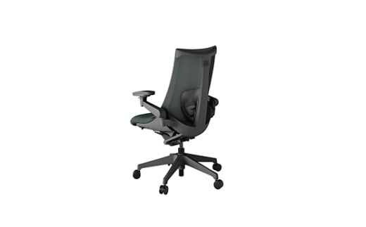 イトーキ『アクト２』メッシュバック 抵抗付きウレタンキャスター オフブラックフレーム 座張地(PV)：ダークグレーC（KJ457JVM-W2C3CF）【EI163W】