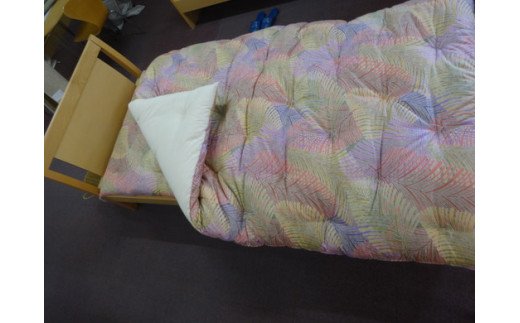 極上純綿　もめん布団　掛敷セット　(ジャワ柄・赤)【CW78W】