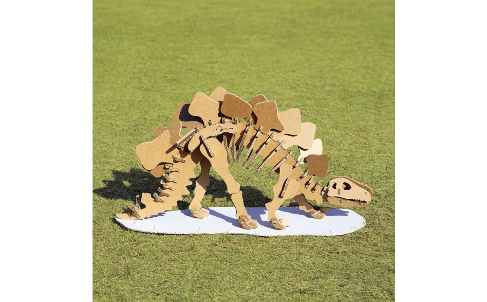 【Qumu】大型ダンボール骨格標本キット　ステゴサウルス