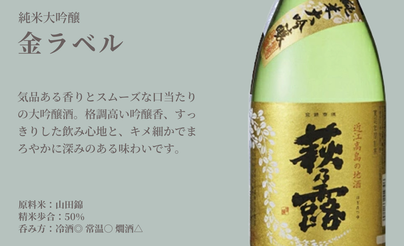 【I-303】福井弥平商店　萩乃露 4種飲み比べ 300ml　4本セット［高島屋選定品］