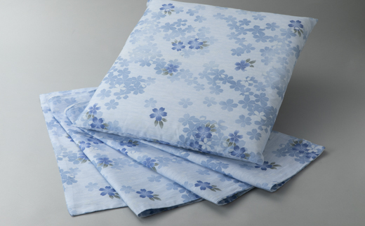 【K-842】近江産業　高島ちぢみざぶとんカバー5枚組※100セット限り［高島屋選定品］