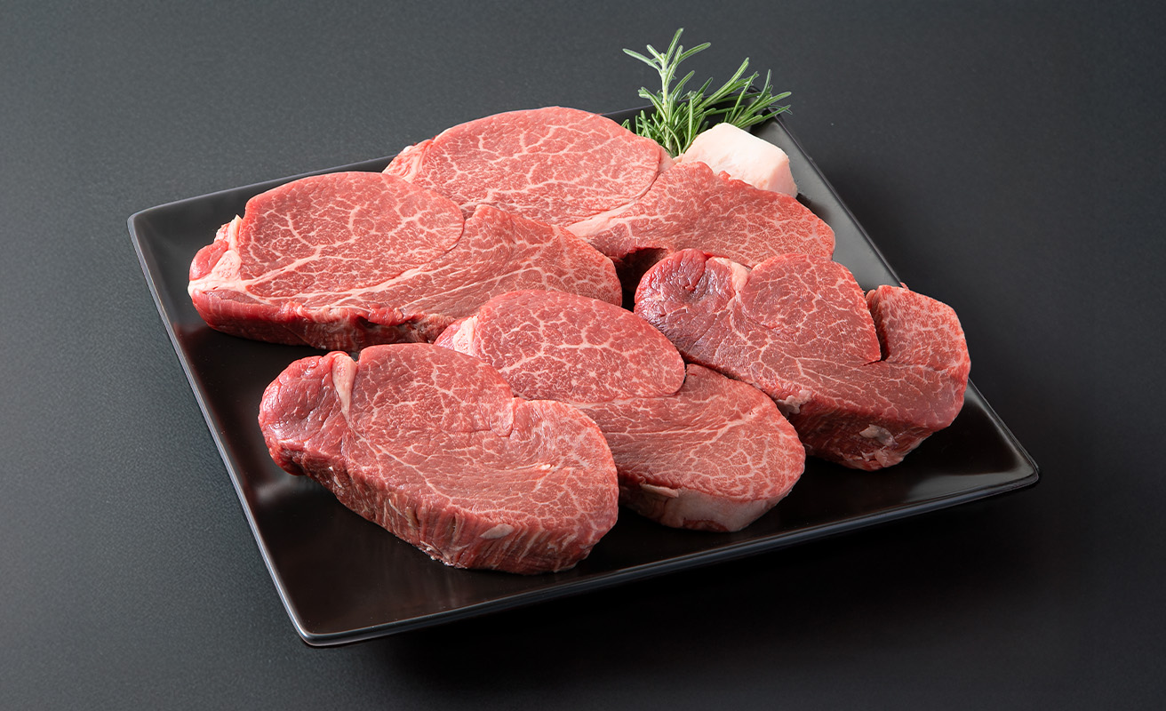 【P-322】　宝牧場　近江牛厚切りヒレステーキ5枚　[高島屋選定品］