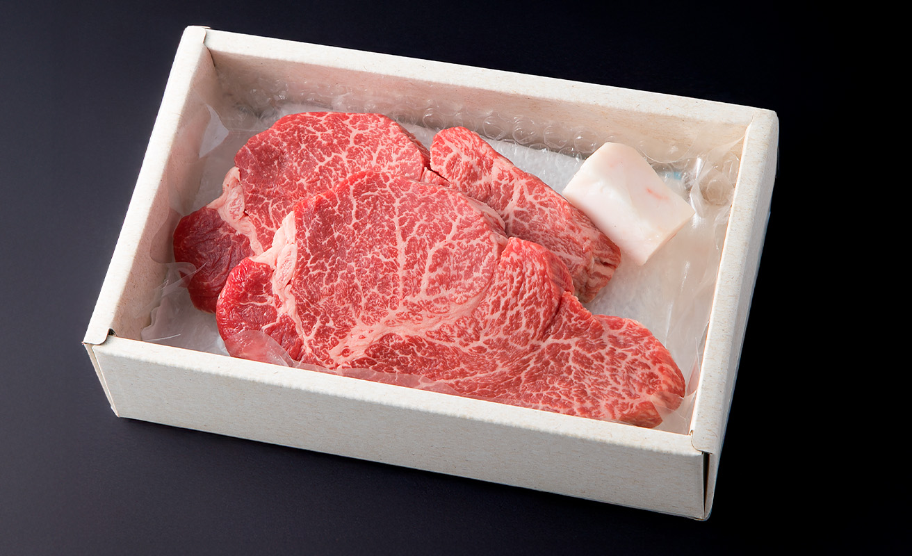 【A-321】宝牧場 近江牛ヒレステーキ 2枚／計240g ［高島屋選定品］