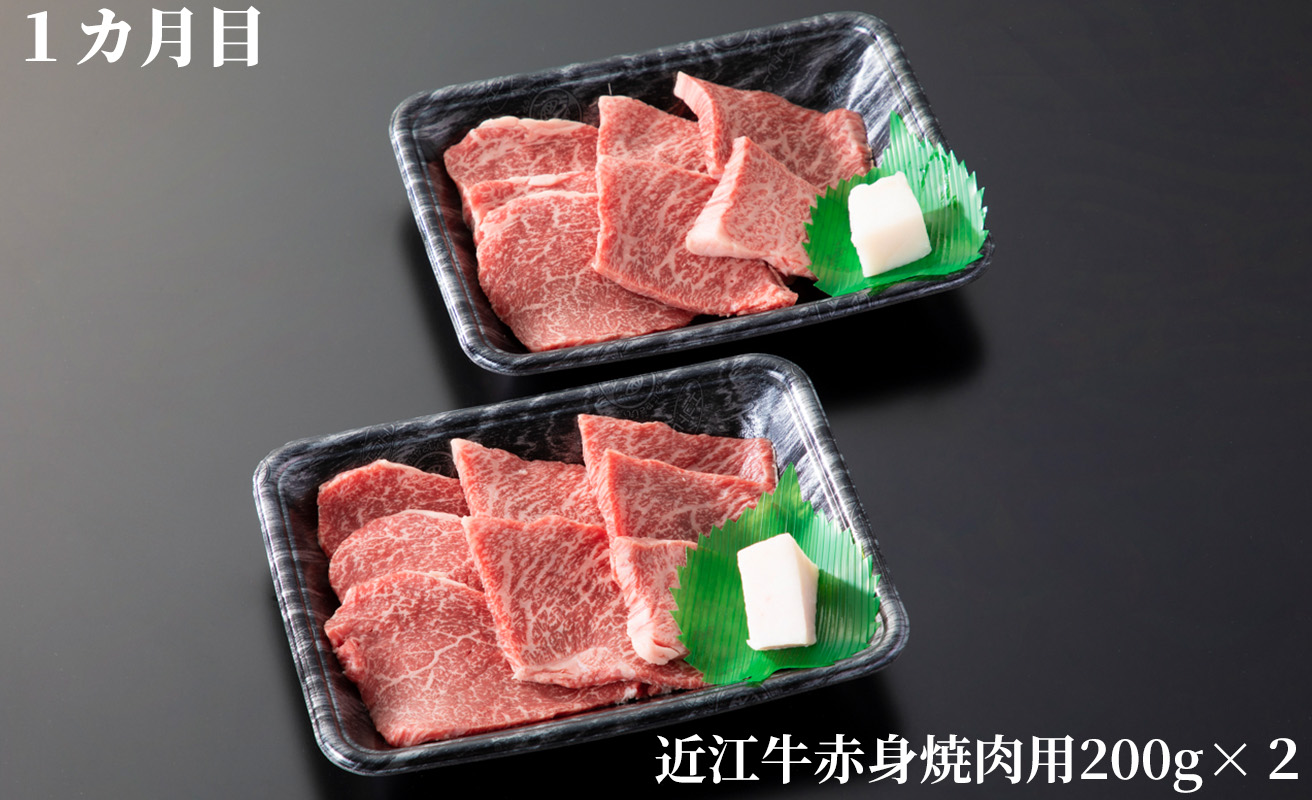 【A-358】宝牧場 頒布会３カ月　近江牛 赤身食べつくし ［高島屋選定品］